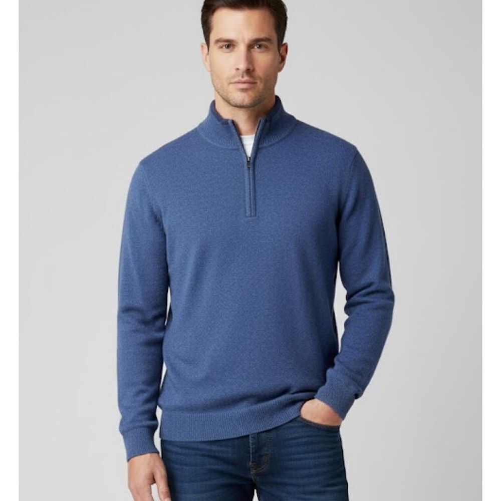 Woolrich Men’s Blue Quarter‎ Zip Pullover Sweater Size L